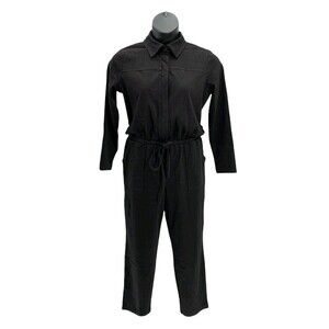 Women With Control Black Knit denim One Piece Jumpsuit 3X Loungewear Stretch